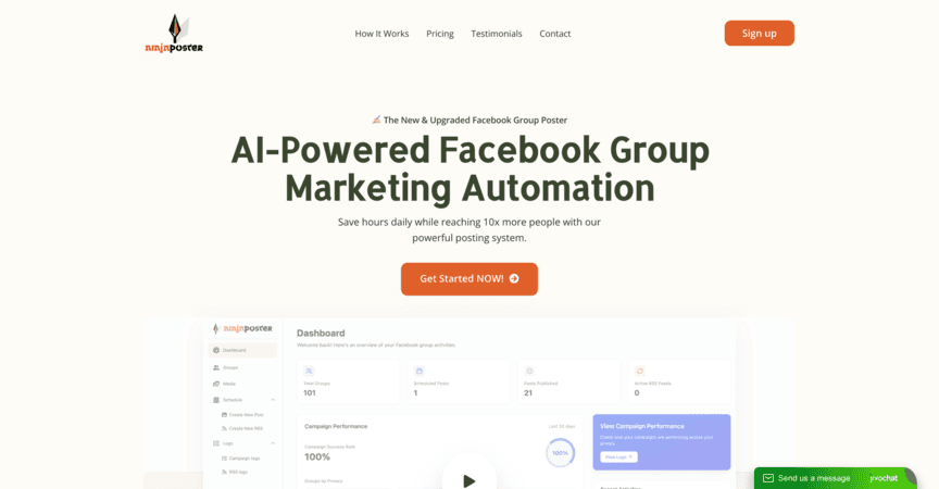 NinjaPoster Facebook group posting tool