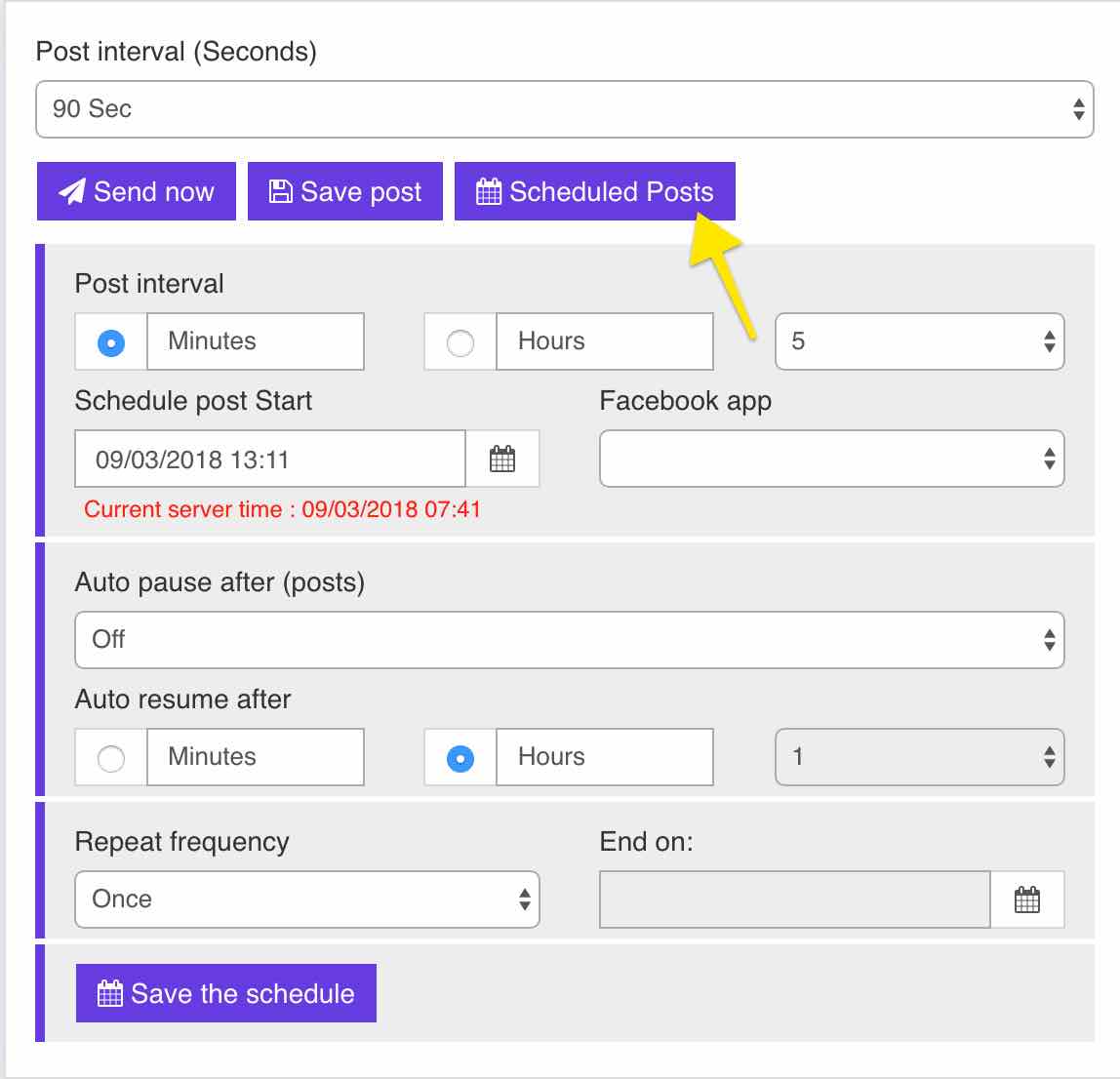 Schedule Posts to Facebook - MaherPost