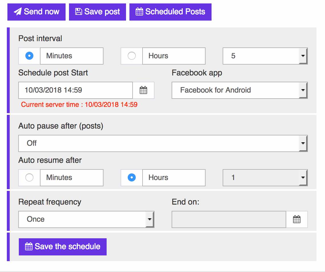 Post interval and Auto pause - MaherPost