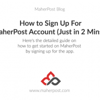 How to Sign up for MaherPost account