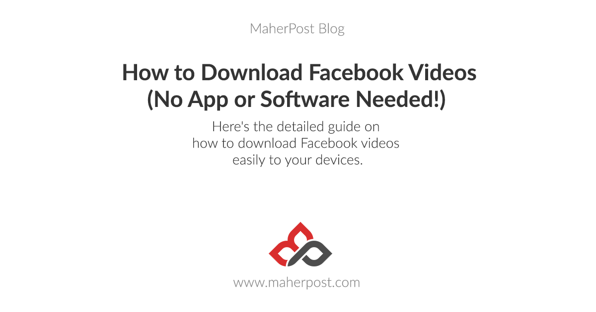 How to Download Facebook Videos