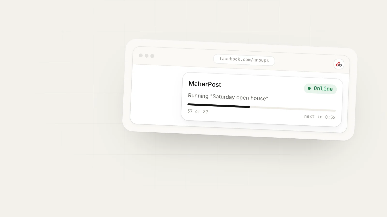 How Long Does Facebook Jail Last? Timelines and Recovery: The MaherPost Chrome extension running a campaign inside a logged-in Facebook browser session